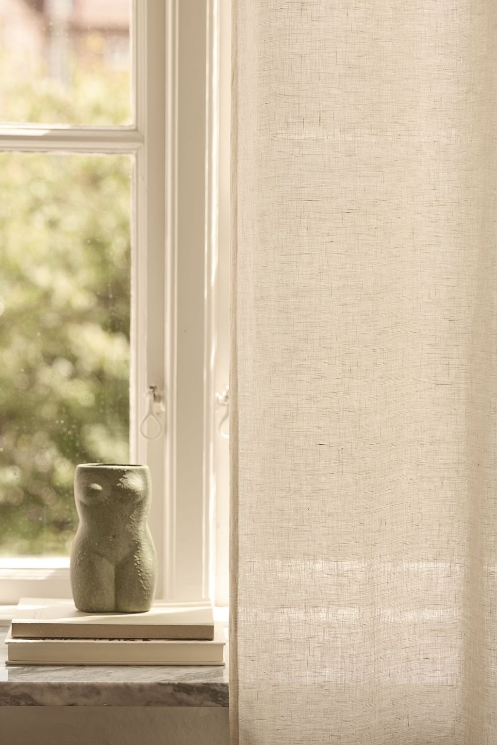 Ivory linen curtain 